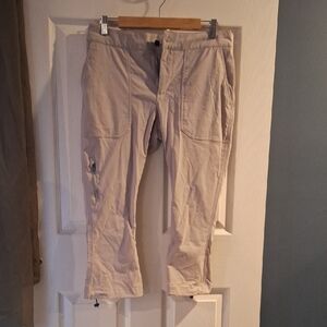 Columbia Tan Cropped Ripstop Pants Relaxed Fit‎ Lightweight 6